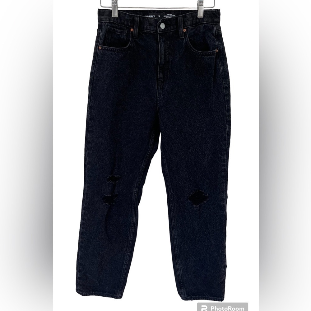 Old Navy High-Rise, Slouchy Straight Girl’s Jeans, Size 16